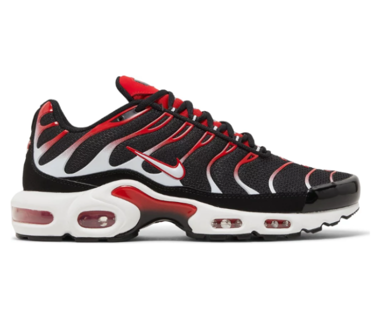 Mens Nike Air Max Plus TN (Black/White/Red)