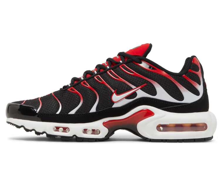 Mens Nike Air Max Plus TN (Black/White/Red)
