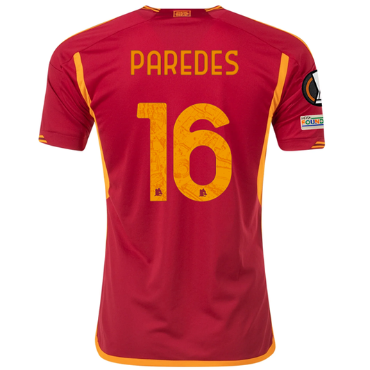 adidas Roma Leandro Paredes Home Jersey w/ Europa League Patches 23/24 (Team Vic