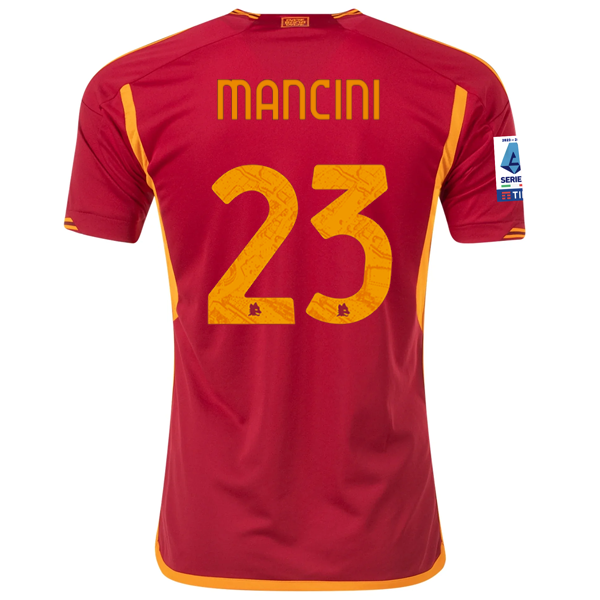 adidas Roma Gianluca Mancini Home Jersey w/ Serie A Patch 23/24 (Team Victory Re