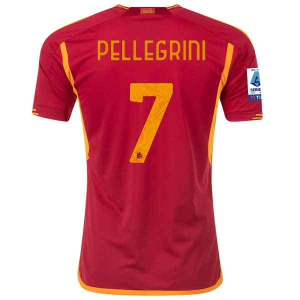 adidas Roma Lorenzo Pellegrini Home Jersey w/ Serie A Patch 23/24 (Team Victory