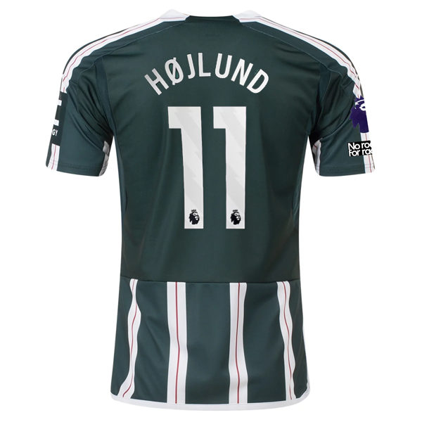 adidas Manchester United Rasmus Højlund Away Jersey w/ EPL + No Room For Racism