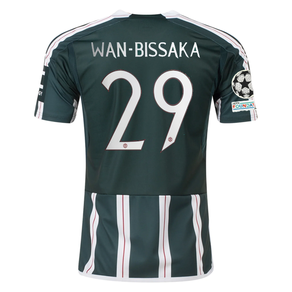 adidas Manchester United Aaron Wan-Bissaka Away Jersey w/ Champions League Patch