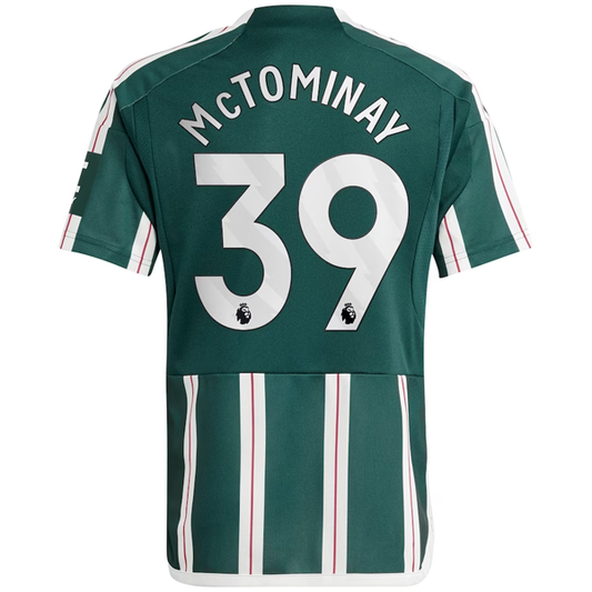 adidas Youth Manchester United Scott McTominay Away Jersey 23/24 (Green Night/Co