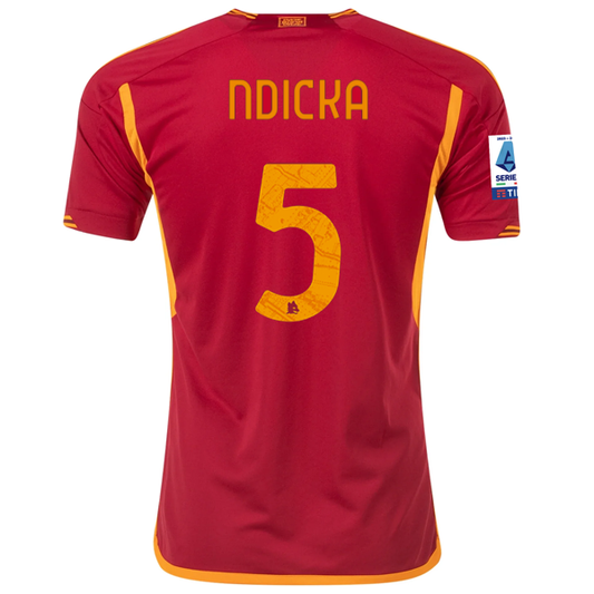 adidas Roma Evan Ndicka Home Jersey w/ Serie A Patch 23/24 (Team Victory Red)