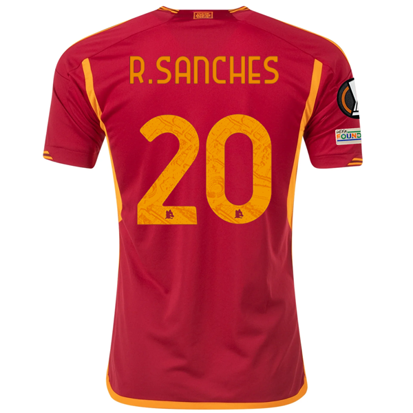 adidas Roma Renato Sanches Home Jersey w/ Europa League Patches 23/24 (Team Vict