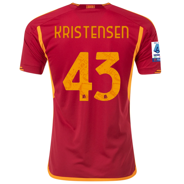 adidas Roma Rasmus Kristensen Home Jersey w/ Serie A Patch 23/24 (Team Victory R