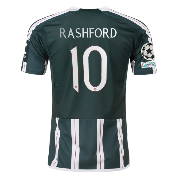 adidas Manchester United Marcus Rashford Away Jersey w/ Champions League Patches