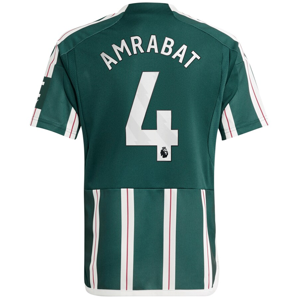 adidas Youth Manchester United Sofyan Amrabat Away Jersey 23/24 (Green Night/Cor