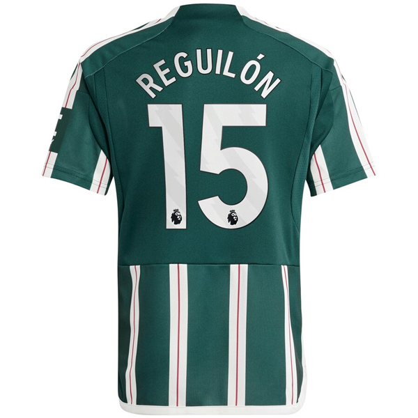 adidas Youth Manchester United Sergio Reguillon Away Jersey 23/24 (Green Night/C