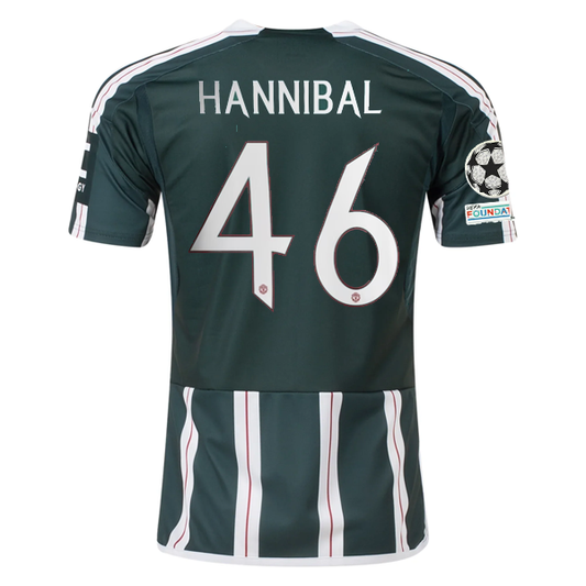 adidas Manchester United Hannibal Away Jersey w/ Champions League Patches 23/24