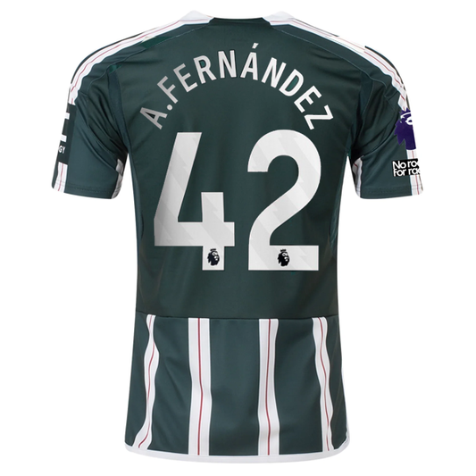 adidas Manchester United Álvaro Fernández Away Jersey w/ EPL + No Room For Racis