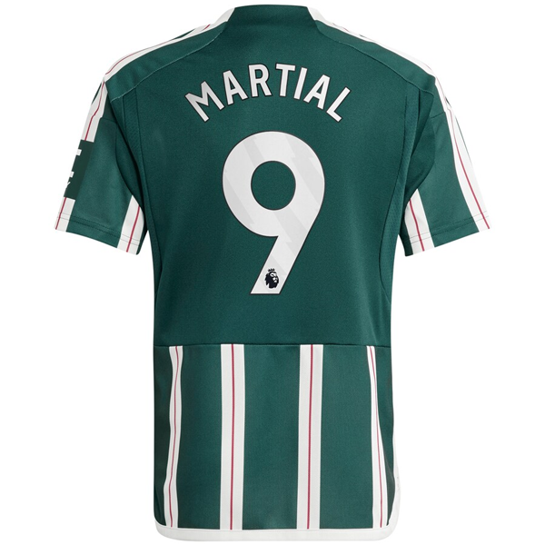 adidas Youth Manchester United Anthony Martial Away Jersey 23/24 (Green Night/Co