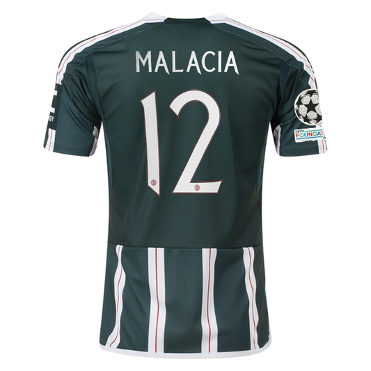 adidas Manchester United Tyrell Malacia Away Jersey w/ Champions League Patches