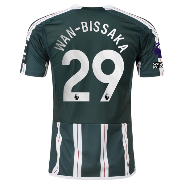 adidas Manchester United Aaron Wan-Bissaka Away Jersey w/ EPL + No Room For Raci