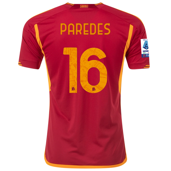 adidas Roma Leandro Paredes Home Jersey w/ Serie A Patch 23/24 (Team Victory Red