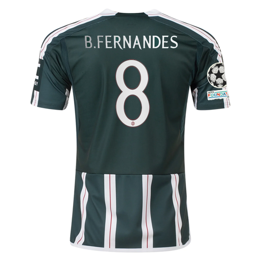 adidas Manchester United Bruno Fernandes Away Jersey w/ Champions League Patches