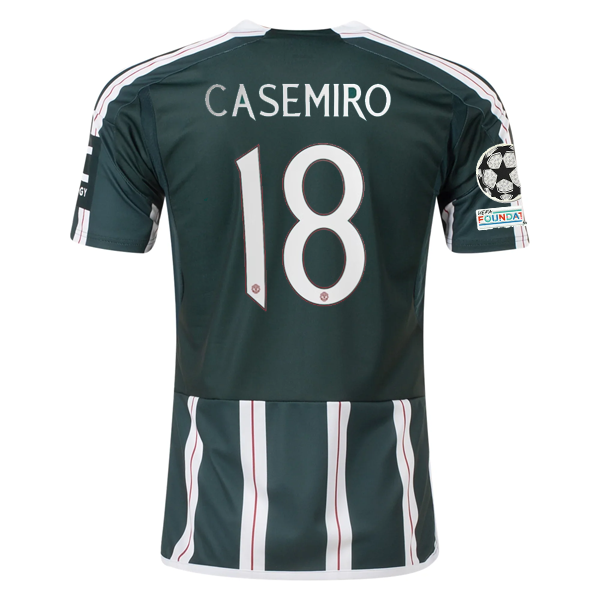 adidas Manchester United Casemiro Away Jersey w/ Champions League Patches 23/24