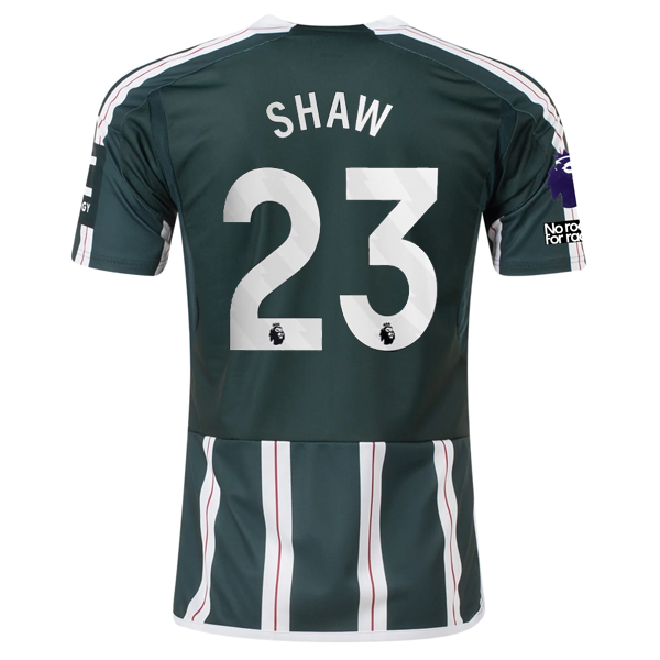 adidas Manchester United Luke Shaw Away Jersey w/ EPL + No Room For Racism Patch