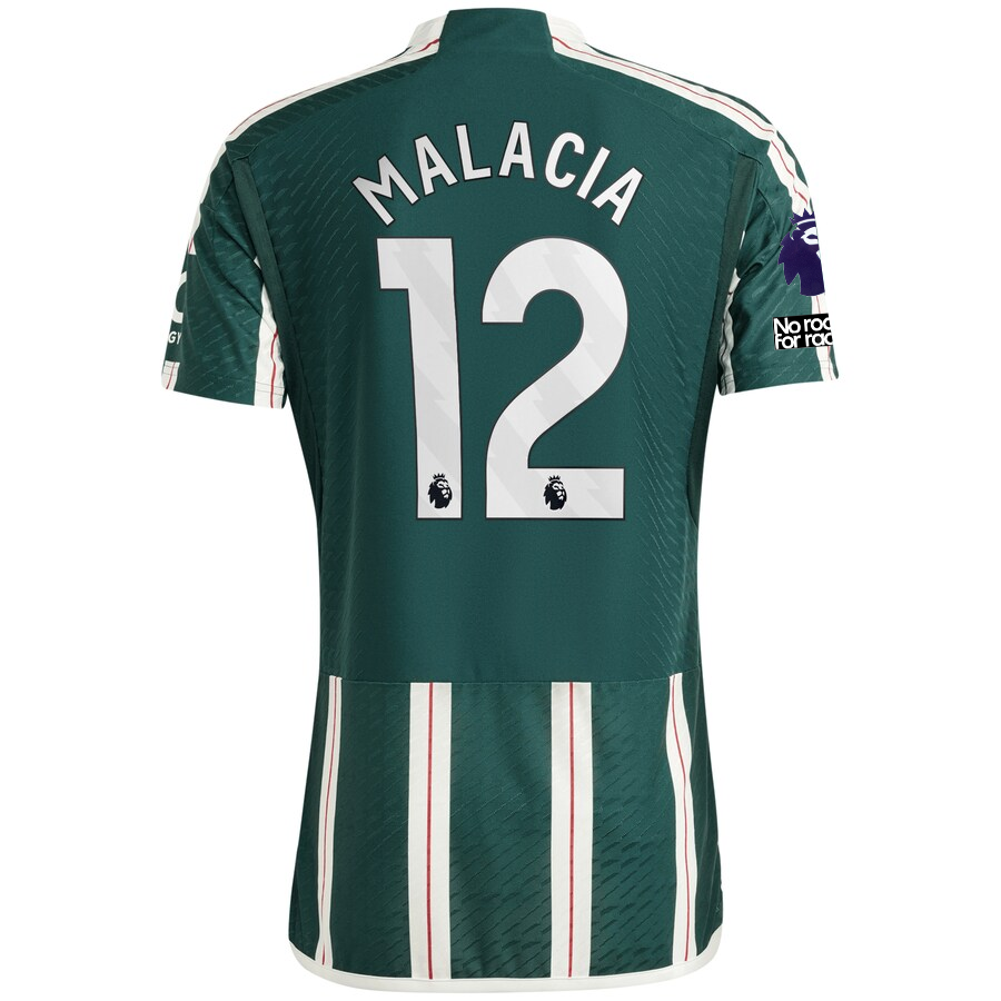 adidas Manchester United Authentic Tyrell Malacia Away Jersey w/ EPL + No Room F