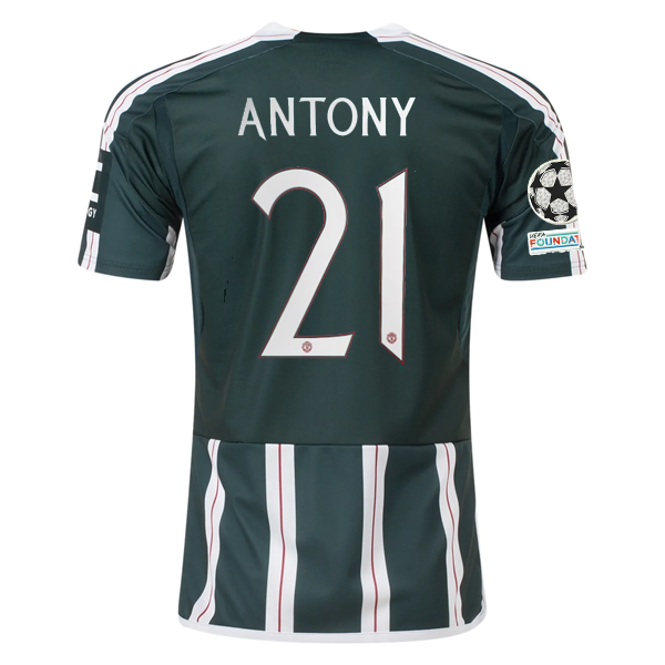 adidas Manchester United Antony Away Jersey w/ Champions League Patches 23/24 (G