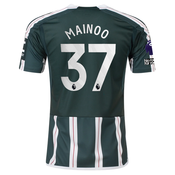 adidas Manchester United Kobbie Mainoo Away Jersey w/ EPL + No Room For Racism P