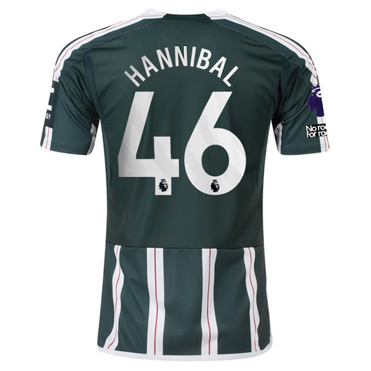 adidas Manchester United Hannibal Mejbri Away Jersey w/ EPL + No Room For Racism