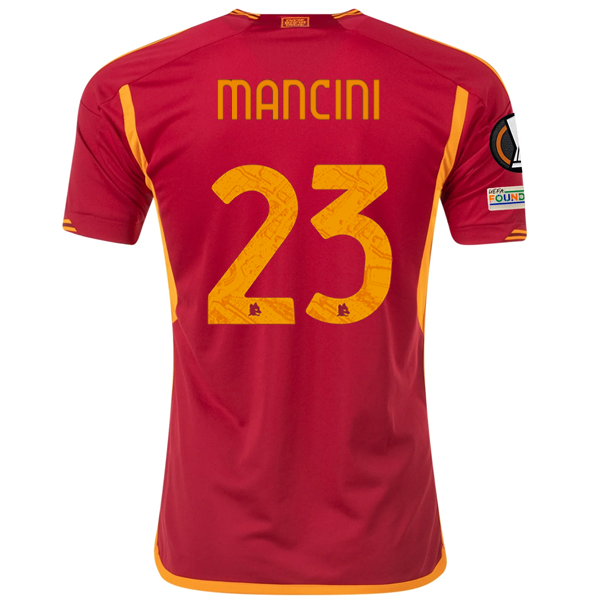 adidas Roma Gianluca Mancini Home Jersey w/ Europa League Patches 23/24 (Team Vi