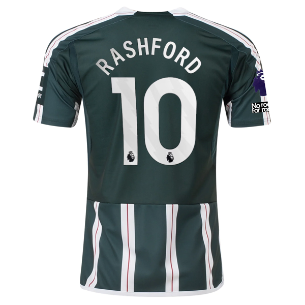 adidas Manchester United Marcus Rashford Away Jersey w/ EPL + No Room For Racism