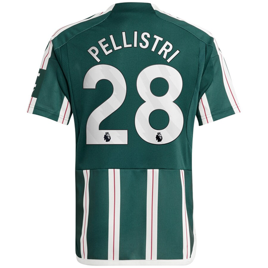 adidas Youth Manchester United Facundo Pellestri Away Jersey 23/24 (Green Night/