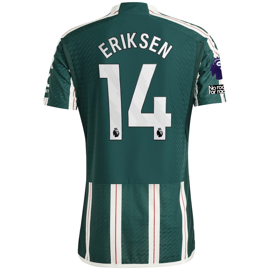 adidas Manchester United Authentic Christian Eriksen Away Jersey w/ EPL + No Roo