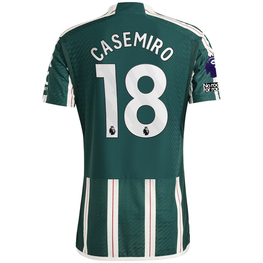 adidas Manchester United Authentic Casemiro Away Jersey w/ EPL + No Room For Rac