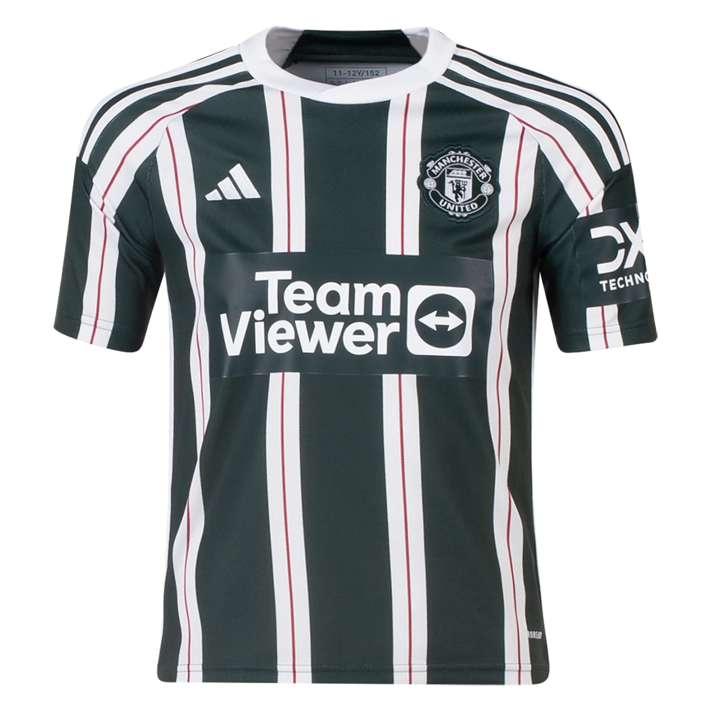 adidas Youth Manchester United Anthony Martial Away Jersey 23/24 (Green Night/Co