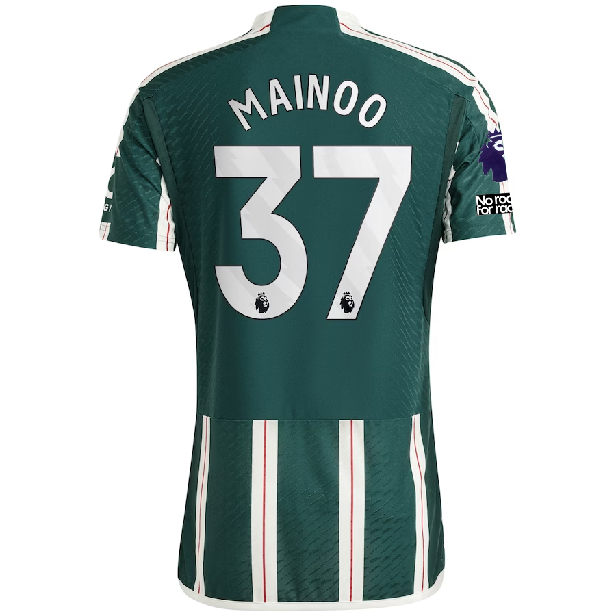 adidas Manchester United Authentic Kobbie Mainoo Away Jersey w/ EPL + No Room Fo