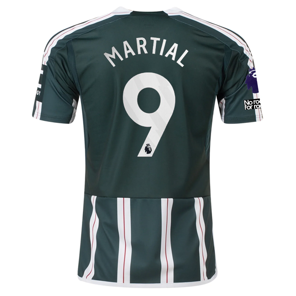 adidas Manchester United Anthony Martial Away Jersey w/ EPL + No Room For Racism