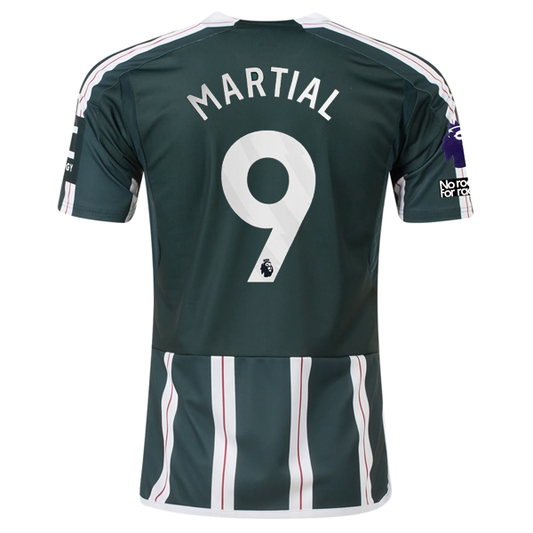 adidas Manchester United Anthony Martial Away Jersey w/ EPL + No Room For Racism